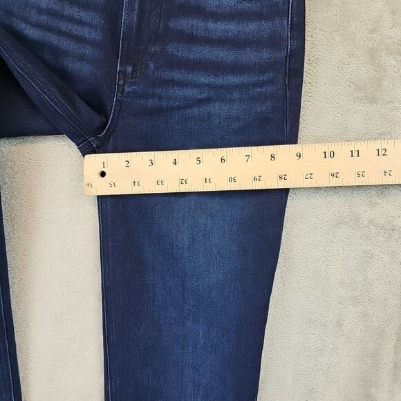 PAIGE Laurel Canyon High Rise Flare Jeans in Manifesto Womens Size 24 Dark Blue - Picture 14 of 16